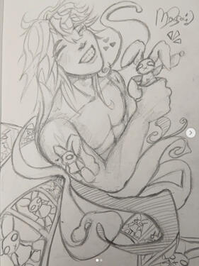 sketch, perspective, half bod